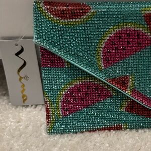 Nina Vibrant Watermelon Pattern Clutch